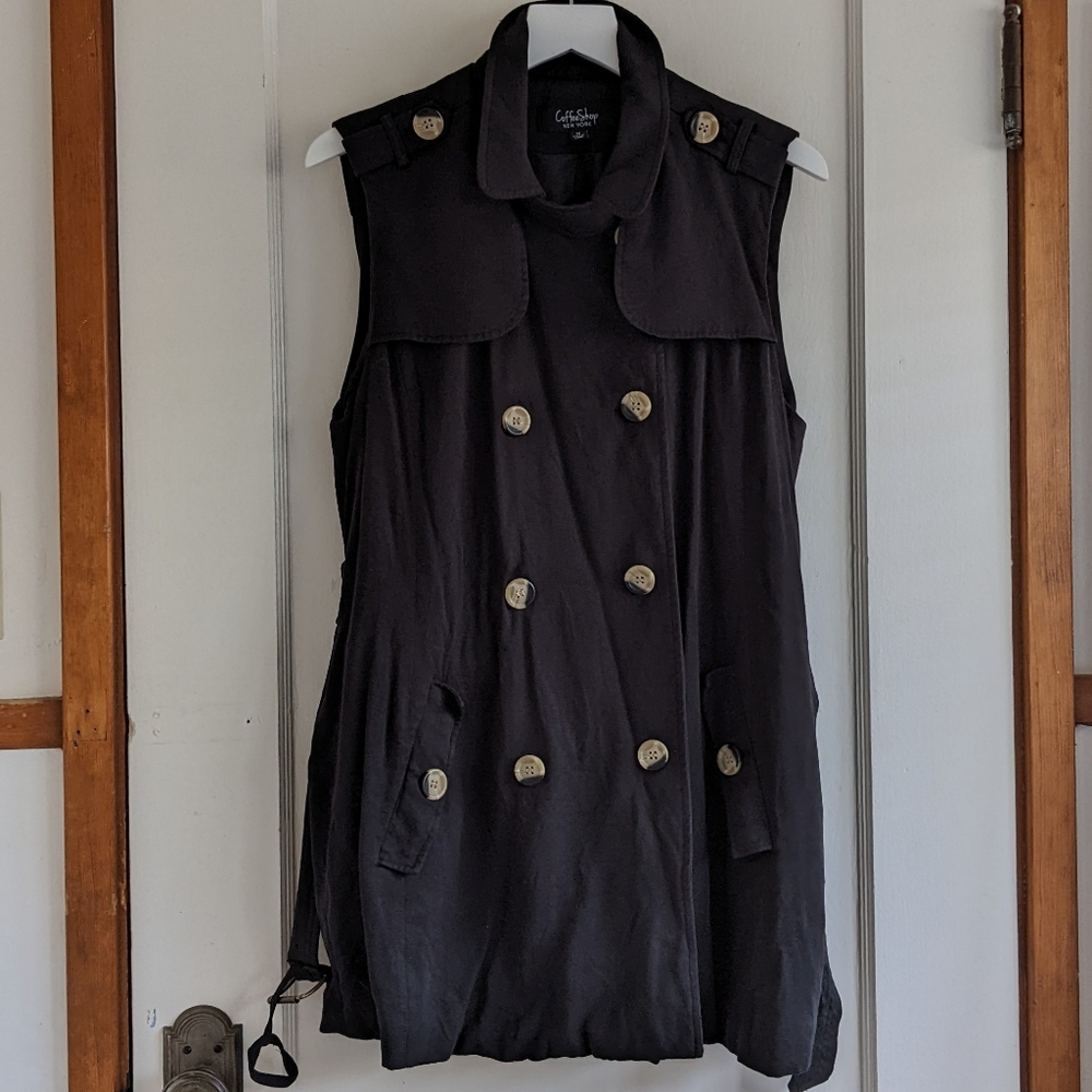 CoffeShop Detective Style Sleeveless Dress